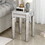 ON-TREND Modern Glass Mirrored End Table with Versatile Design, Easy assembly Side Table with Luxury Exterior, Sleek Corner Table with Adjustable Legs for Living Room, Bedroom, Silver WF305959AAA