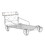 Twin Size Metal Car Bed with Four Wheels, Guardrails and X-Shaped Frame Shelf, Silver WF307142AAN