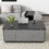 Modern Gray Multi-functional Rectangle Lift-top Coffee Table Extendable with Storage WF307466AAG