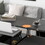 Modern Gray Multi-functional Rectangle Lift-top Coffee Table Extendable with Storage WF307466AAG