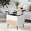 Modern Multi-functional Coffee Table Extendable with Storage & Lift Top in Oak WF307473AAY