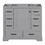 36" Bathroom Vanity without Sink, Cabinet Base Only, Six Drawers, Multi-Functional Drawer Divider, Adjustable Shelf, Grey WF307973AAE
