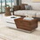Modern Extendable Sliding Top Coffee Table with Storage in White&Walnut WF308184AAD