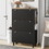 WF308731AAB Black+Particle Board+Freestanding+3-4 Drawers+Primary Living Space