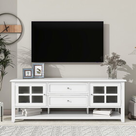 TV Stand for TVs up to 60", Entertainment Center with Multifunctional Storage Space, TV Cabinet with Design, Media Console for Living Room, Bedroom