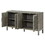 TXREM Retro Mirrored Sideboard with Closed Grain Pattern for Dining Room, Living Room and Kitchen(GRAY) WF309352AAE