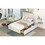 Full Size Upholstery Platform Bed with Four Drawers on Two Sides, Adjustable Headboard, Beige WF309909AAA