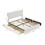 Full Size Upholstery Platform Bed with Four Drawers on Two Sides, Adjustable Headboard, Beige WF309909AAA