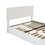 Full Size Upholstery Platform Bed with Four Drawers on Two Sides, Adjustable Headboard, Beige WF309909AAA