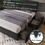 Bed Frame Queen Size, Upholstered Platform Bed Frame with 4 Storage Drawers and LED Lights & Adjustable Headboard,No Box Spring Needed,Grey WF310187AAG