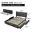 Bed Frame Queen Size, Upholstered Platform Bed Frame with 4 Storage Drawers and LED Lights & Adjustable Headboard,No Box Spring Needed,Grey WF310187AAG