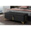 Elegant Upholstered Storage Ottoman,Storage Bench with Metal Legs for Bedroom,Living Room,Fully assembled Except Legs,Black WF310944AAB