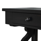 TREXM Retro Console Table/Sideboard with Ample Storage, Open Shelves and Drawers for Entrance, Dinning Room, Living Room (Antique Black)