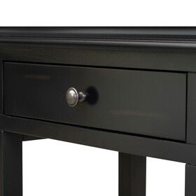 TREXM Retro Console Table/Sideboard with Ample Storage, Open Shelves and Drawers for Living Room (Espresso)