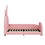 Twin size Upholstered Rabbit-Shape Princess Bed,Twin Size Platform Bed with Headboard and Footboard,Pink WF311629AAH