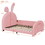 Twin size Upholstered Rabbit-Shape Princess Bed,Twin Size Platform Bed with Headboard and Footboard,Pink WF311629AAH