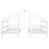 Double Twin Size Triangular House Beds with Built-in Table,White WF311785AAK