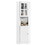 Tall Bathroom Storage Cabinet, Corner Cabinet with Glass Door, Open Storage, Adjustable Shelf, White WF312164AAK