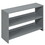 Twin Size Low Loft Bed with Two Movable Shelves and Ladder,with Decorative Guardrail Chalkboard,Gray WF312180AAE