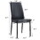 Modern Dining Chairs Set of 6, Side Dining Room/Kitchen Chairs, Faux Leather Upholstered Seat and Metal Legs Side Chairs, Black WF312263AAB