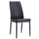 Modern Dining Chairs Set of 6, Side Dining Room/Kitchen Chairs, Faux Leather Upholstered Seat and Metal Legs Side Chairs, Black WF312263AAB
