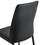 Modern Dining Chairs Set of 6, Side Dining Room/Kitchen Chairs, Faux Leather Upholstered Seat and Metal Legs Side Chairs, Black WF312263AAB