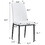 Modern Dining Chairs Set of 6, Side Dining Room/Kitchen Chairs, Faux Leather Upholstered Seat and Metal Legs Side Chairs, White WF312263AAK