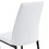 Modern Dining Chairs Set of 6, Side Dining Room/Kitchen Chairs, Faux Leather Upholstered Seat and Metal Legs Side Chairs, White WF312263AAK