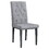 Linen Tufted Dining Room Chairs Set of 4, Accent Diner Chairs Upholstered Fabric Side Stylish Kitchen Chairs with Metal Legs and Padded Seat - Gray WF312273AAG