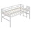 Wood Twin Size Loft Bed with Side Ladder, Antique White WF312787AAK