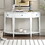 U-Style Curved Console Table Sofa Table with 3 drawers and 1 Shelf for Hallway, Entryway, Living Room WF312995AAK