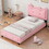 WF313159AAH Pink+Upholstered+Box Spring Not Required+Twin+Wood
