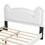 Full Size Upholstered Platform Bed with Carton Ears Shaped Headboard, White WF313160AAK