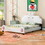 Full Size Upholstered Platform Bed with Cartoon Headboard and Footboard, White+Pink WF313162AAK