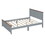 Full Size Wood Platform Bed Wooden Slat Support, Vintage Simple Bed Frame with Rectangular Headboard and Footboard, Grey WF313317AAE