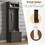 ON-TREND Minimalist Slim Hall Tree with Cabinet & 6 Hanging Hooks, Multi-functional Storage Bench with Coat Rack, Elegant Foyer Cabinet for Hallway, Living room, Black WF313577AAB