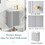 Contemporary 16" Wall-Mounted Bathroom Vanity Combo Cabinet with Ceramic Basin - Ideal for Small Bathrooms WF313814AAE