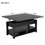 ON-TREND Lift Top Coffee Table, Multi-Functional Coffee Table with Open Shelves, Modern Lift Tabletop Dining Table for Living Room, Home Office, Black WF314404AAB