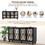 ON-TREND Buffet Cabinet with Adjustable Shelves, 4-Door Mirror Hollow-Carved TV stand for TVs Up to 65", Multi-functional Console Table with Storage Credenza Accent Cabinet for Living Room, Black