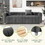 82*30" Modern Teddy Velvet Sofa,2-3 Seat Mid Century Indoor Couch, Exquisite Upholstered Loveseat with Striped Decoration for Living Room,Bedroom,Apartment,2 Colors(2 Pillows) WF314603AAG