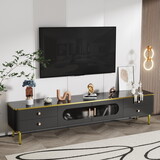 U-Can TV Stand for 65+ inch TV, Entertainment Center TV Media Console Table, Modern TV Stand with Storage, TV Console Cabinet Furniture for Living Room WF314649AAB