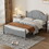 Traditional Concise Style Gray Solid Wood Platform Bed, No Need Box Spring, Full WF314676AAE