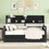 Twin size Daybed, Wood Slat Support, with Bedside Shelves and Two Drawers, Espresso WF314724AAP