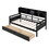 Twin size Daybed, Wood Slat Support, with Bedside Shelves and Two Drawers, Espresso WF314724AAP