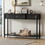 TREXM Console Table Sofa Table with Drawers for Entryway with Projecting Drawers and Long Shelf (Espresso) WF314994AAB