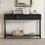 TREXM Console Table Sofa Table with Drawers for Entryway with Projecting Drawers and Long Shelf (Espresso) WF314994AAB