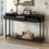 TREXM Console Table Sofa Table with Drawers for Entryway with Projecting Drawers and Long Shelf (Espresso) WF314994AAB