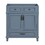 30" Bathroom Vanity without Top, Solid Wood Frame Bathroom Storage Cabinet with Soft Closing Doors, Frame Bathroom Storage Cabinet Only, Retro Style, Blue WF315585AAC