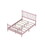 Full Size Wood Platform Bed with Gourd Shaped Headboard and Footboard, Pink WF315643AAP