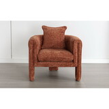 Modern Style Accent Chair Armchair for Living Room, Bedroom, Guest Room, Office, Burnt Orange WF315696AAO